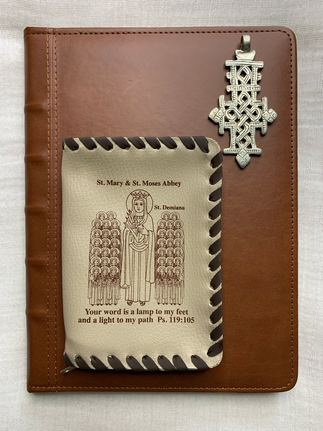 The Abbey Agpeya Cover/ Coptic Orthodox Prayer Book Cover of St. Demiana